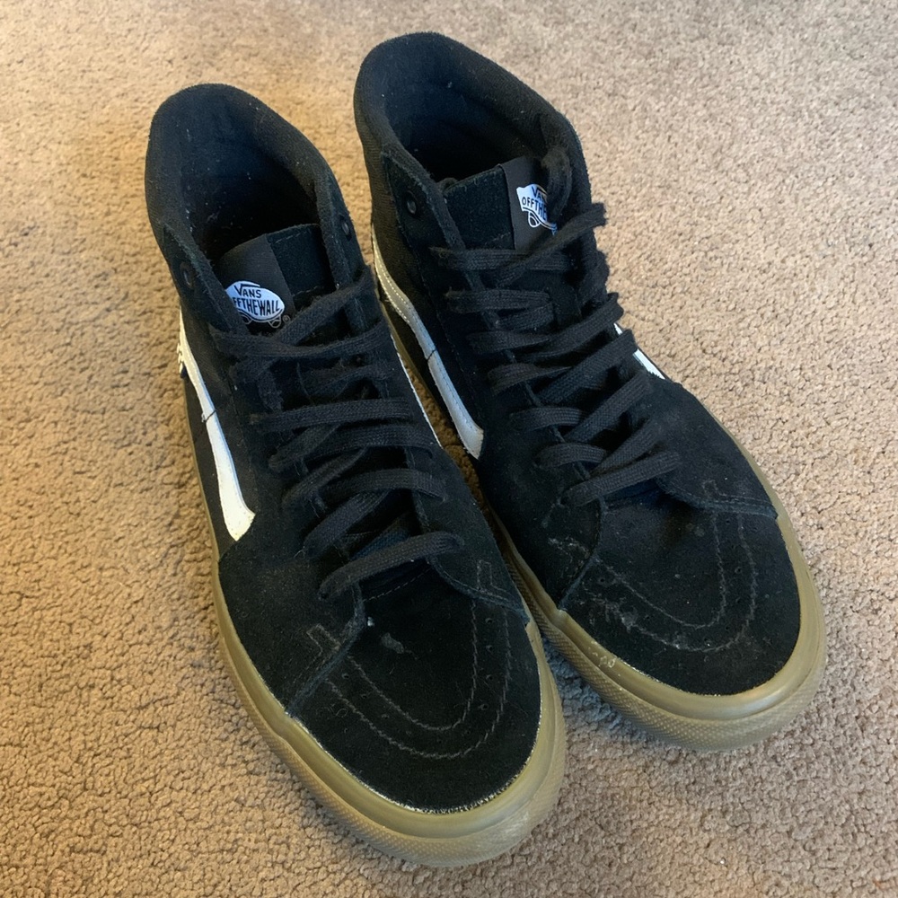 Mens Vans Sk8-Hi Black/Gum Brown